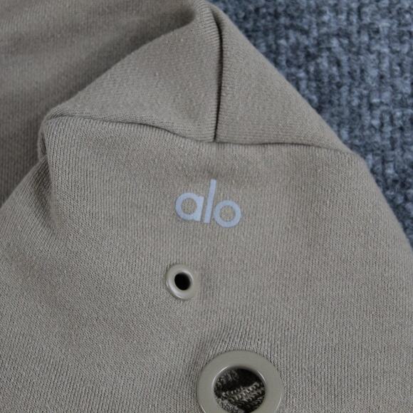 Alo Yoga Hoodie Women Medium Cadence Grommet Crop Pullover Sweatshirt Athleisure - Picture 4 of 11